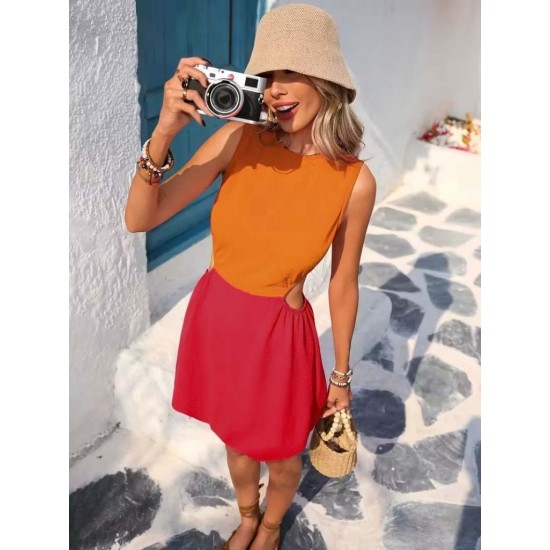 Kadın Askılı Bisiklet Yaka Yandan Açık Mini Aerobin Elbise , 30814 Kadın Askılı Bisiklet Yaka Yandan Açık Mini Aerobin Elbise , 30814