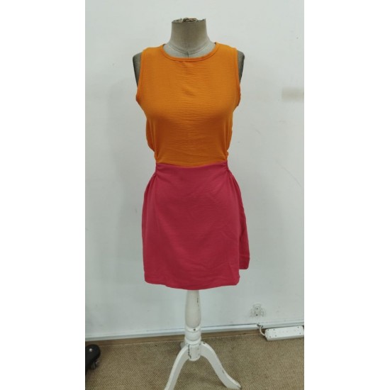 Kadın Askılı Bisiklet Yaka Yandan Açık Mini Aerobin Elbise , 30814 Kadın Askılı Bisiklet Yaka Yandan Açık Mini Aerobin Elbise , 30814