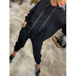 Kadın Uzun Kollu Kapşonlu Pulpayet Detay Viskon Iki Iplik Bluz Ve Pantolon Ikili Takım , 30829