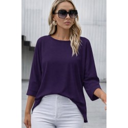 Kadın Truvakar Kollu Bisiklet Yaka Viskon Bluz , 30861