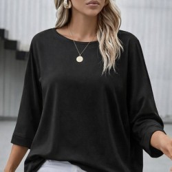 Kadın Truvakar Kollu Bisiklet Yaka Viskon Bluz , 30860