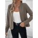 Kadın Uzun Kollu önü Açık Dalgıç Kısa Vizon Ceket, 30847
