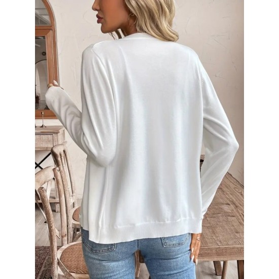 Kadın Uzun Kollu önden Düğmeli Triko Ceket , 30844