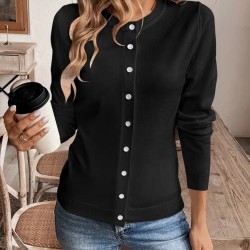 Kadın Uzun Kollu önden Düğmeli Triko Ceket , 30843 Kadın Uzun Kollu önden Düğmeli Triko Ceket , 30843