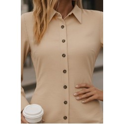 Kadın Uzun Kollu Gömlek Yaka önden Düğmeli Yanlardan Büzgülü Kısa Aerobin Elbise , 30835 Kadın Uzun Kollu Gömlek Yaka önden Düğmeli Yanlardan Büzgülü Kısa Aerobin Elbise , 30835