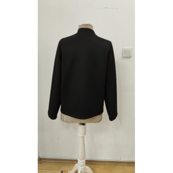 Kadın Uzun Kollu önü Açık Düğmeli Scuba Dalgıç Ceket , 30917