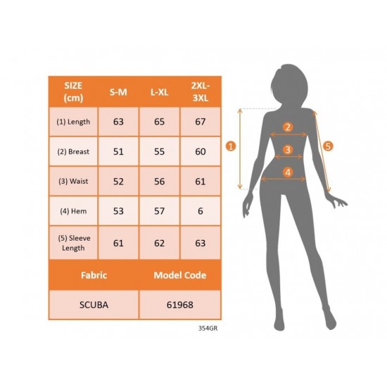Kadın Uzun Kollu önü Açık Düğmeli Scuba Dalgıç Ceket , 30917