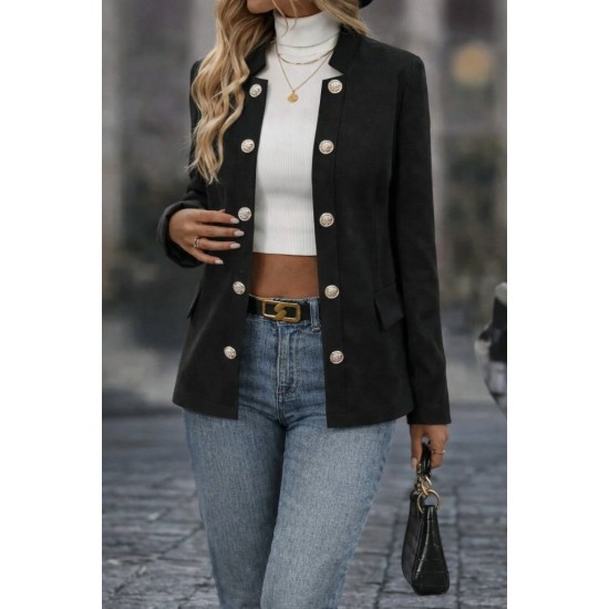 Kadın Uzun Kollu önü Açık Düğmeli Scuba Dalgıç Ceket , 30917