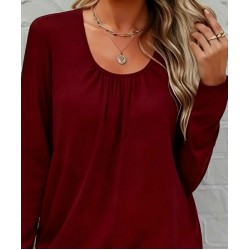 Kadın Uzun Kollu Yuvarlak Yakalı Viskon Bluz , 30915 Kadın Uzun Kollu Yuvarlak Yakalı Viskon Bluz , 30915