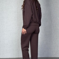 Kadın Uzun Kollu Bisiklet Yaka Viskon Iki Iplik Bluz Ve Pantolon Ikili Takım, 30913