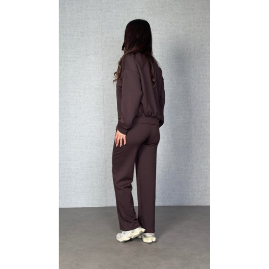 Kadın Uzun Kollu Bisiklet Yaka Viskon Iki Iplik Bluz Ve Pantolon Ikili Takım, 30913