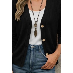 Düğme Detay Triko Bluz , 30908