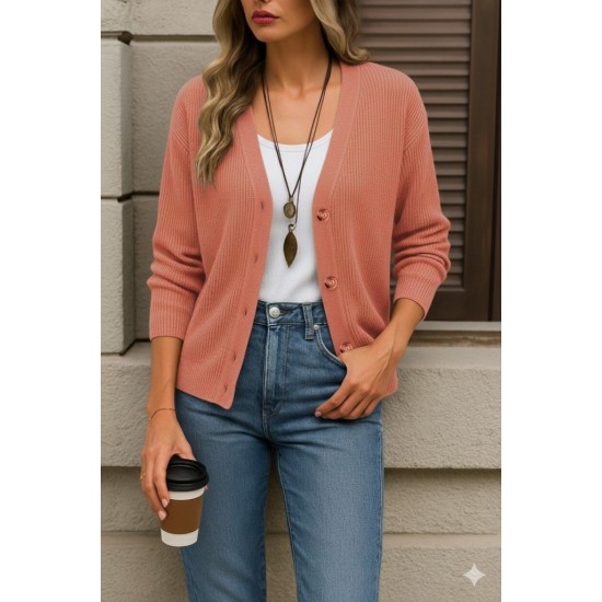 Kadın Uzun Kollu Düğme Detay Triko Bluz, 30906 Kadın Uzun Kollu Düğme Detay Triko Bluz, 30906