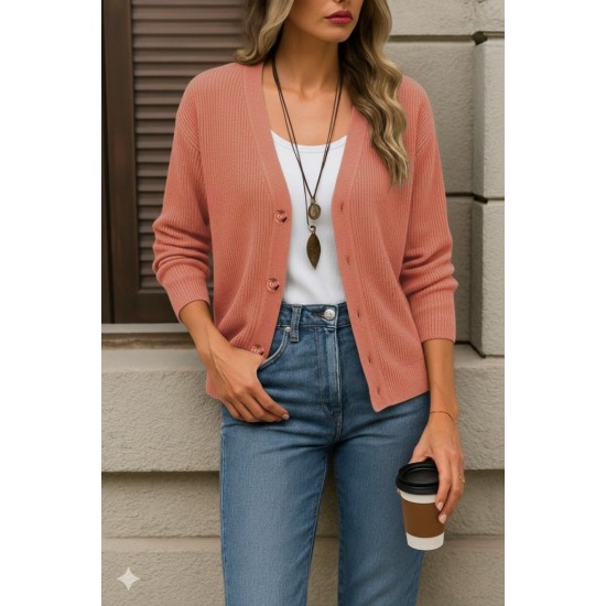 Kadın Uzun Kollu Düğme Detay Triko Bluz, 30906 Kadın Uzun Kollu Düğme Detay Triko Bluz, 30906