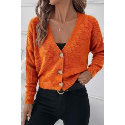 Kadın Uzun Kollu Düğme Detay Triko Bluz, 30906