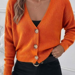 Kadın Uzun Kollu Düğme Detay Triko Bluz, 30906