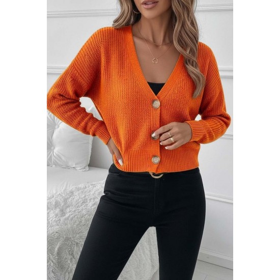 Kadın Uzun Kollu Düğme Detay Triko Bluz, 30906