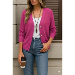 Kadın Uzun Kollu Düğme Detay Triko Bluz, 30904