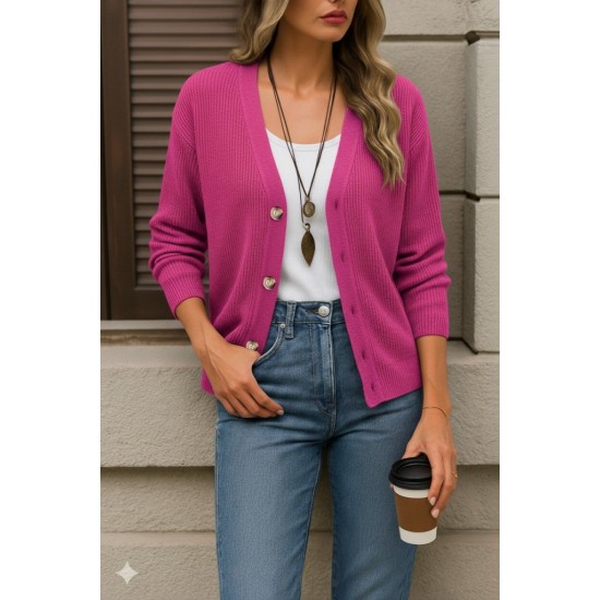 Kadın Uzun Kollu Düğme Detay Triko Bluz, 30904 Kadın Uzun Kollu Düğme Detay Triko Bluz, 30904