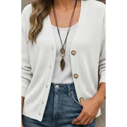 Düğme Detay Triko Bluz, 30902