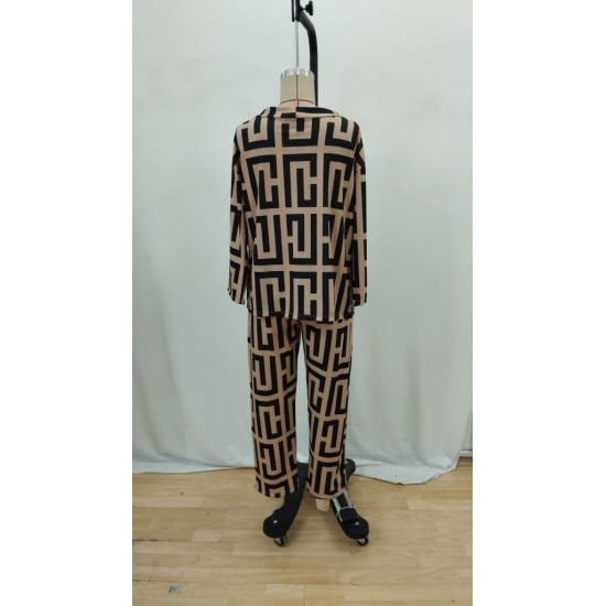 Kadın Uzun Kollu önü Açık Desenli Iki Iplik Ceket Ve Pantolon Ikili Takım , 30938