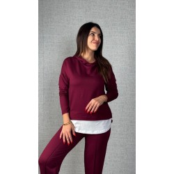 Kadın Uzun Kollu Kapşonlu Bağcıklı Viskon Iki Iplik Bluz Ve Pantolon Ikili Takım, 30931 Kadın Uzun Kollu Kapşonlu Bağcıklı Viskon Iki Iplik Bluz Ve Pantolon Ikili Takım, 30931