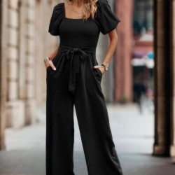 Kadın Kısa Kollu Kare Yakalı Göğsü Gipeli Belden Kuşaklı Uzun Janjan Tulum, 30962 Kadın Kısa Kollu Kare Yakalı Göğsü Gipeli Belden Kuşaklı Uzun Janjan Tulum, 30962