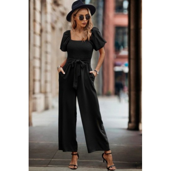 Kadın Kısa Kollu Kare Yakalı Göğsü Gipeli Belden Kuşaklı Uzun Janjan Tulum, 30962 Kadın Kısa Kollu Kare Yakalı Göğsü Gipeli Belden Kuşaklı Uzun Janjan Tulum, 30962