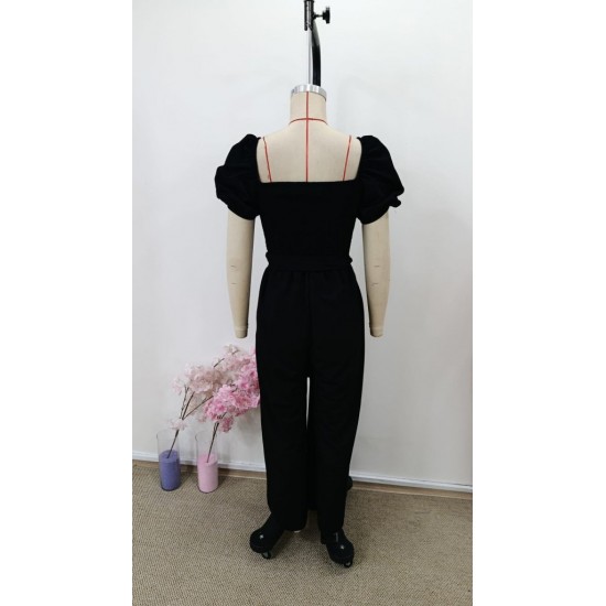 Kadın Kısa Kollu Kare Yakalı Göğsü Gipeli Belden Kuşaklı Uzun Janjan Tulum, 30962 Kadın Kısa Kollu Kare Yakalı Göğsü Gipeli Belden Kuşaklı Uzun Janjan Tulum, 30962