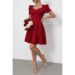 Kadın Kısa Kollu V Yakalı Kiloş Mini Ithal Krep Elbise , 30976 Kadın Kısa Kollu V Yakalı Kiloş Mini Ithal Krep Elbise , 30976