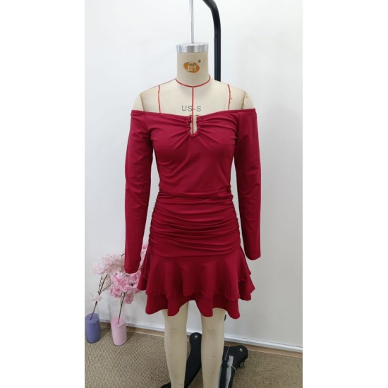 Kadın Omuzlardan Açık Belden Saran Büzgülü Etek Ucu Volanlı Dalgıç Mini Elbise , 30991 Kadın Omuzlardan Açık Belden Saran Büzgülü Etek Ucu Volanlı Dalgıç Mini Elbise , 30991