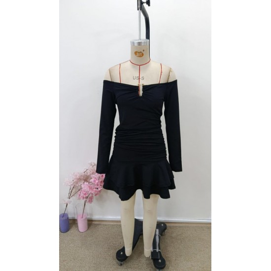 Kadın Omuzlardan Açık Belden Saran Büzgülü Etek Ucu Volanlı Dalgıç Mini Elbise , 30990 Kadın Omuzlardan Açık Belden Saran Büzgülü Etek Ucu Volanlı Dalgıç Mini Elbise , 30990