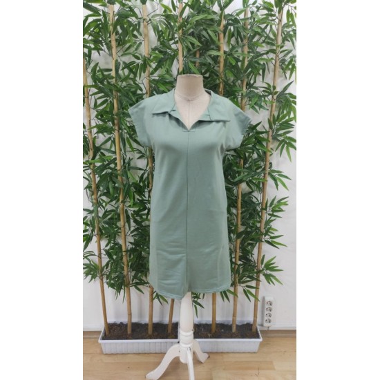 Kadın Kısa Kollu Yakalı Viskon Iki Iplik Elbise , 30985 Kadın Kısa Kollu Yakalı Viskon Iki Iplik Elbise , 30985