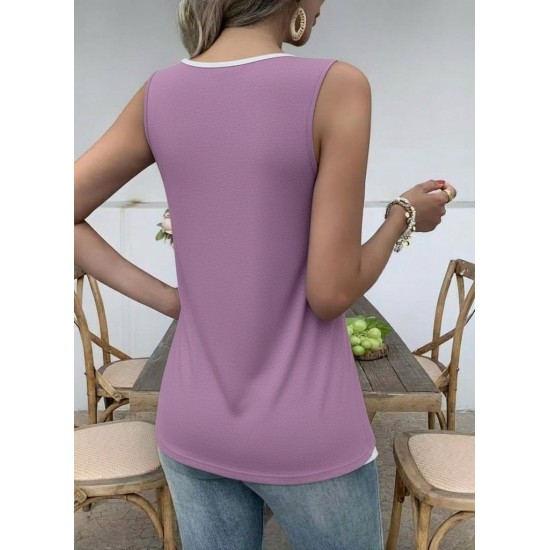 Kadın Askılı önden Düğmeli Asimetrik Detaylı çift Renkli Viskon Bluz , 31007