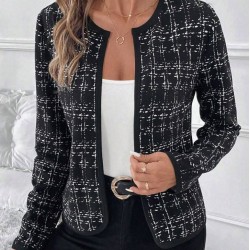 Kadın Uzun Kollu önü Açık şanel Kısa Ceket, 30258