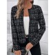 Kadın Uzun Kollu önü Açık şanel Kısa Ceket, 30258