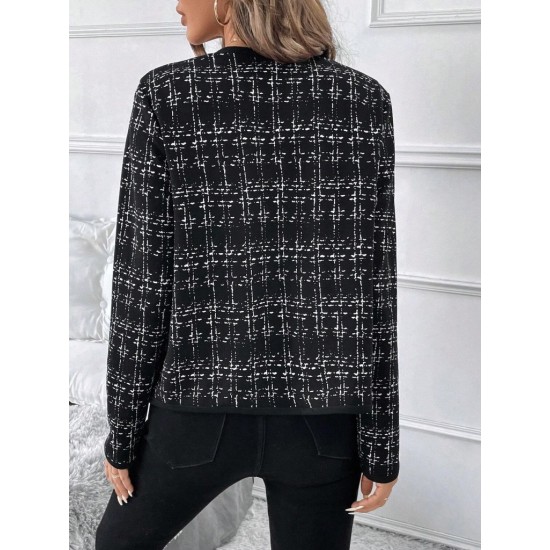 Kadın Uzun Kollu önü Açık şanel Kısa Ceket, 30258