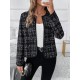 Kadın Uzun Kollu önü Açık şanel Kısa Ceket, 30258