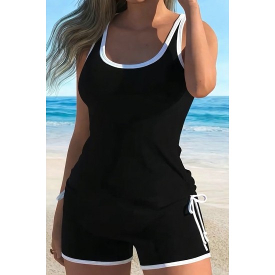 Kadın Askılı Yuvarlak Yaka Arkadan çapraz Detaylı Dalgıç Bluz Ve Kısa Short Ikili Takım , 31031