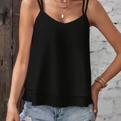 Kadın Ip Askılı V Yakalı Sandy Bluz , 31027