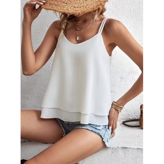 Kadın Ip Askılı V Yakalı Sandy Bluz , 31026