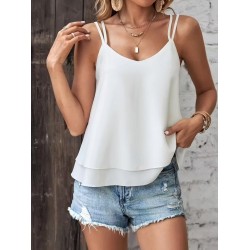 Kadın Ip Askılı V Yakalı Sandy Bluz , 31026 Kadın Ip Askılı V Yakalı Sandy Bluz , 31026