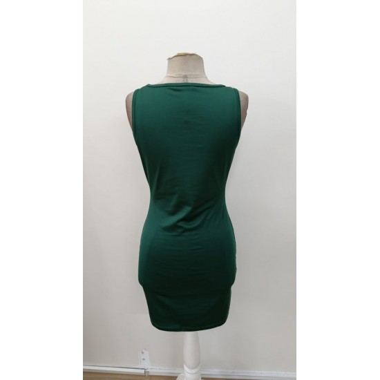 Kadın Askılı Yuvarlak Yakalı Kısa Dalgıç Elbise, 31033