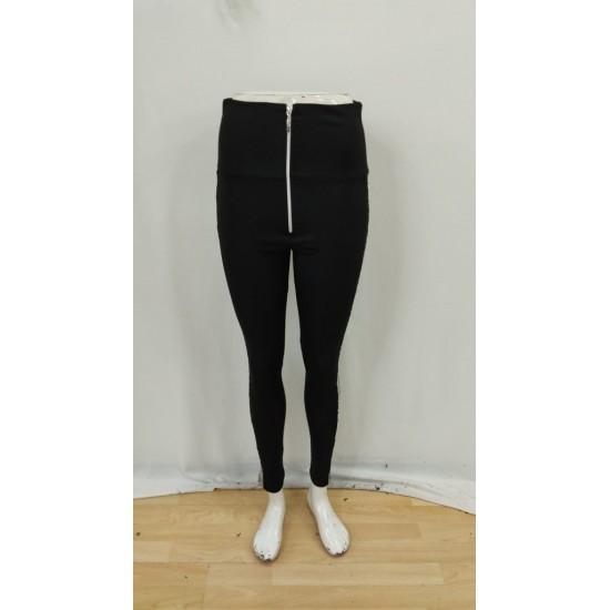 Kadın Yüksek Bel Yan şerit Detaylı Dalgıç Tayt, 31040