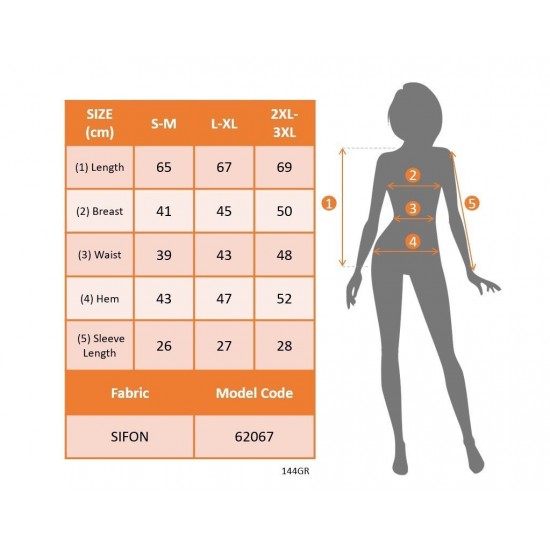 Kadın Kısa Kollu V Yakalı Omuzlardan Açık Salaş şifon Bluz, 31055