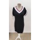Kadın Kısa Kollu V Yakalı Kısa Viskon Iki Iplik Elbise , 31057