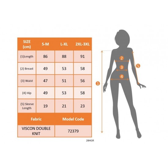 Kadın Kısa Kollu V Yakalı Kısa Viskon Iki Iplik Elbise , 31057