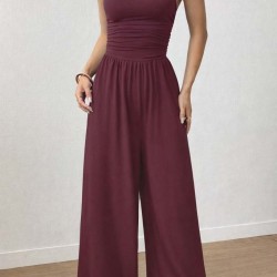 Kadın Askılı Yuvarlak Yaka Uzun Viskon Tulum , 31070 Kadın Askılı Yuvarlak Yaka Uzun Viskon Tulum , 31070