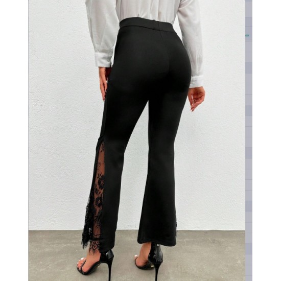 Kadın Ispanyol Paça  Dantel Detay Dalgıç Tayt, 31080