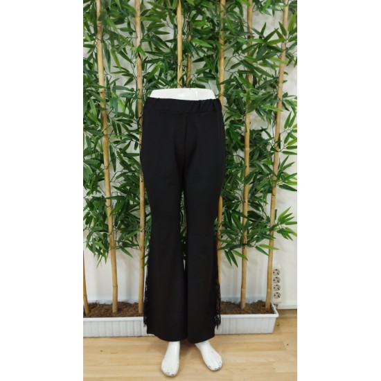 Kadın Ispanyol Paça  Dantel Detay Dalgıç Tayt, 31080